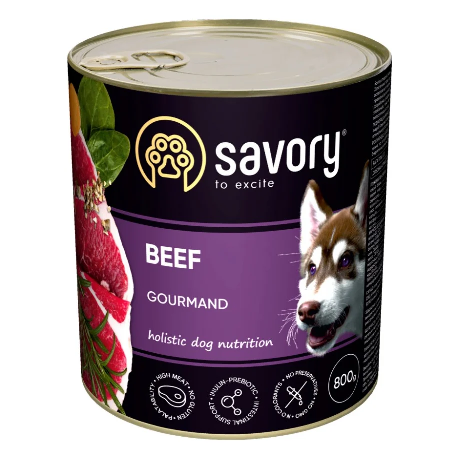 Консерви для собак Savory Dog Gourmand яловичина 800 г (4820232630440)