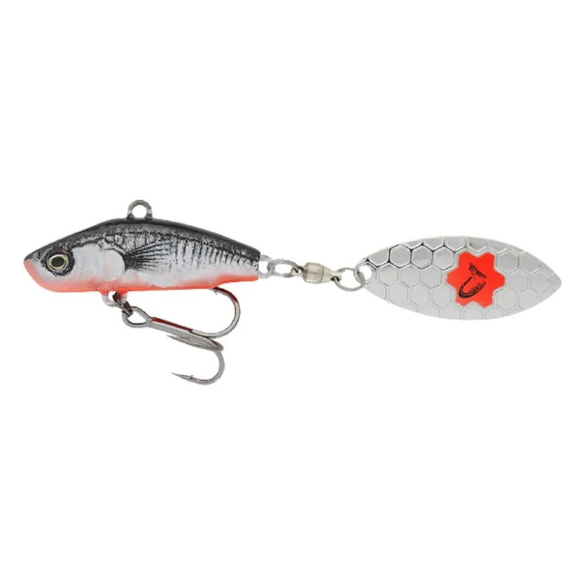 Блешня Savage Gear 3D Sticklebait Tailspin 73mm 13.0g Black Red (1854.43.97)