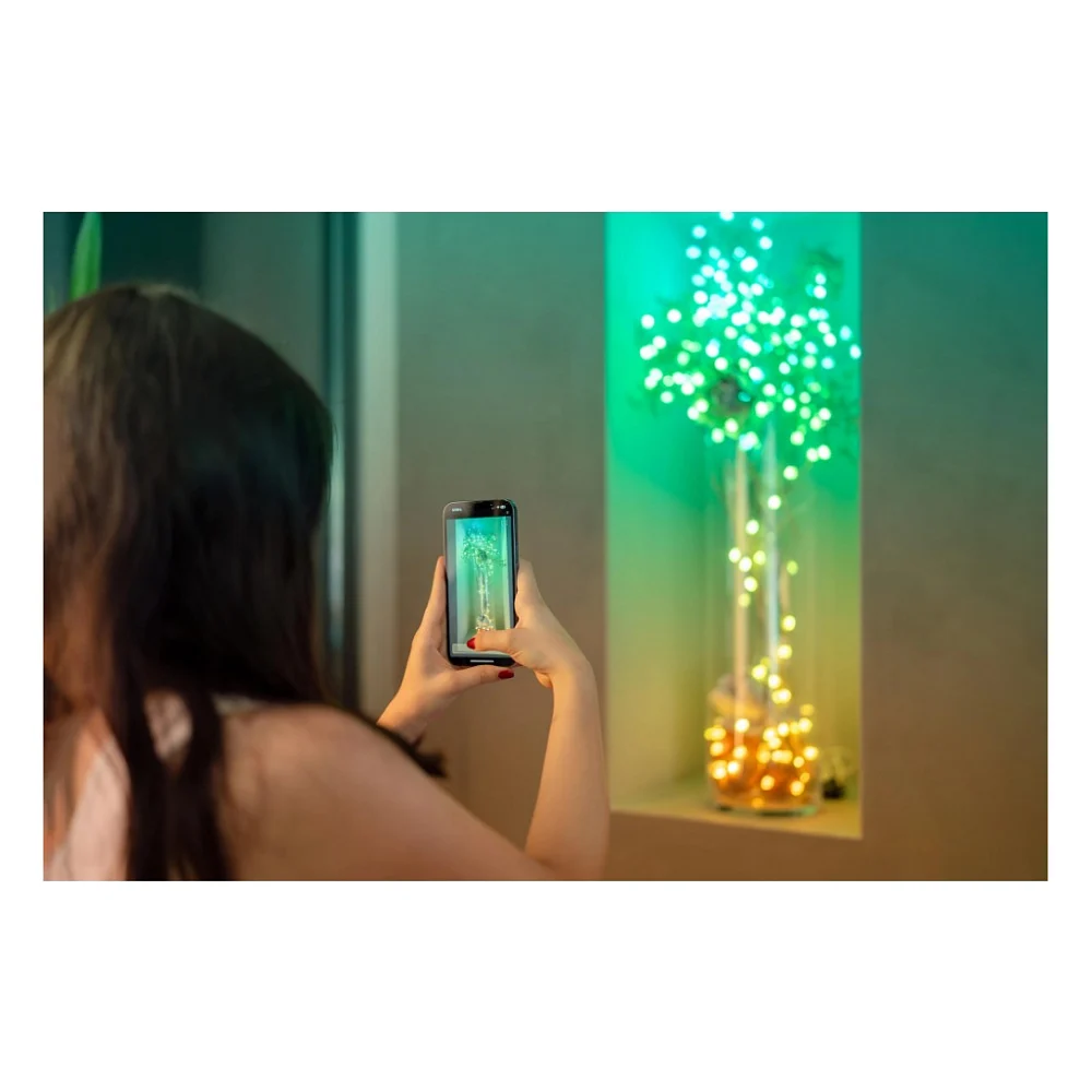 Гірлянда Twinkly Smart LED Strings USB 100 Pearl-shaped RGB LEDs, Clear Wire, USB-C 6м (TWKP100RGB-T) — фото 4