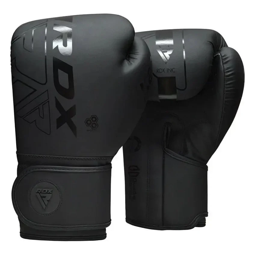 Боксерські рукавички RDX F6 Kara Matte Black 14 унцій (BGR-F6MB-14OZ)