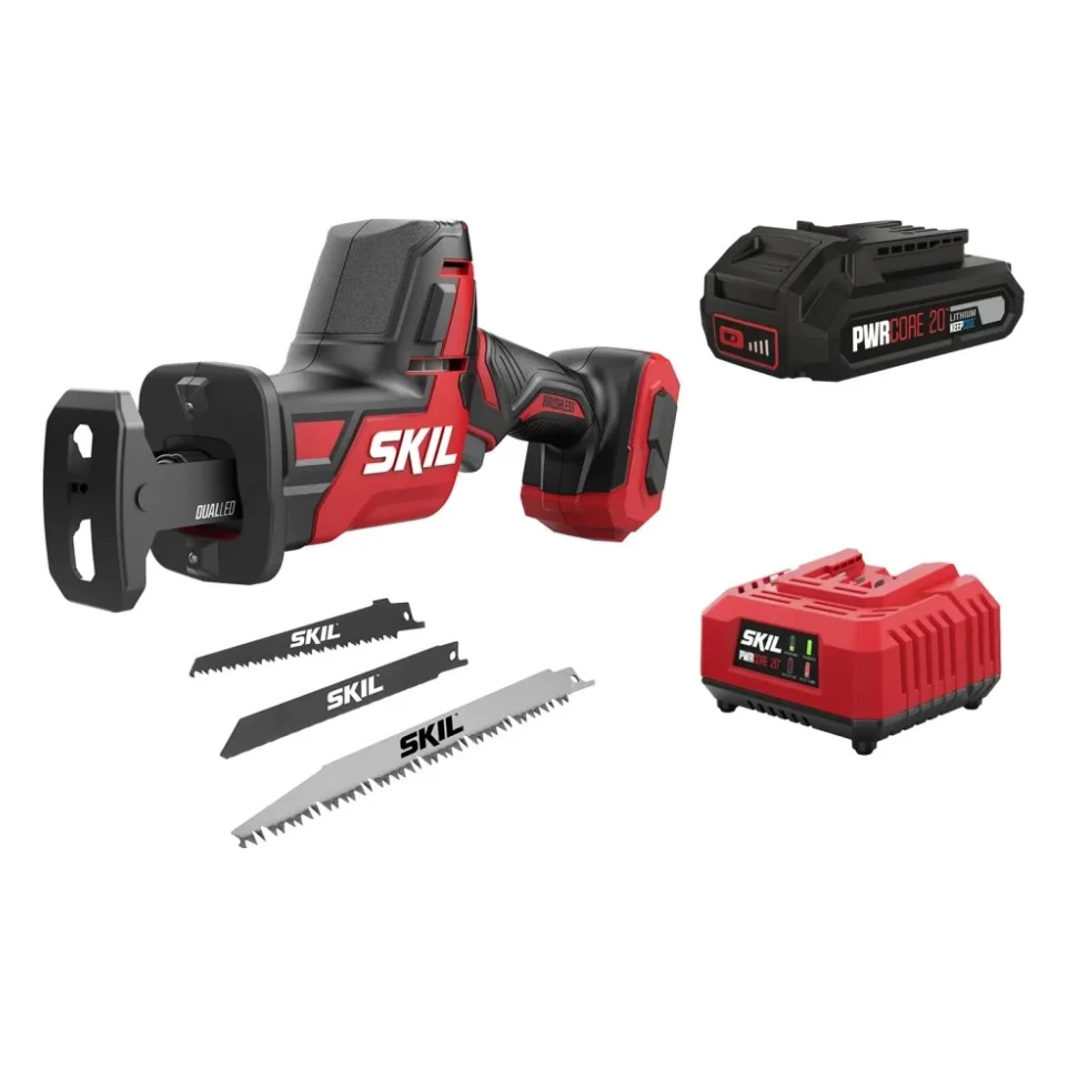 Шабельна пила Skil акумуляторна безщіткова 3475 CA Compact, 2.5Ah (SW1E3475CA+BC1E3110AA)