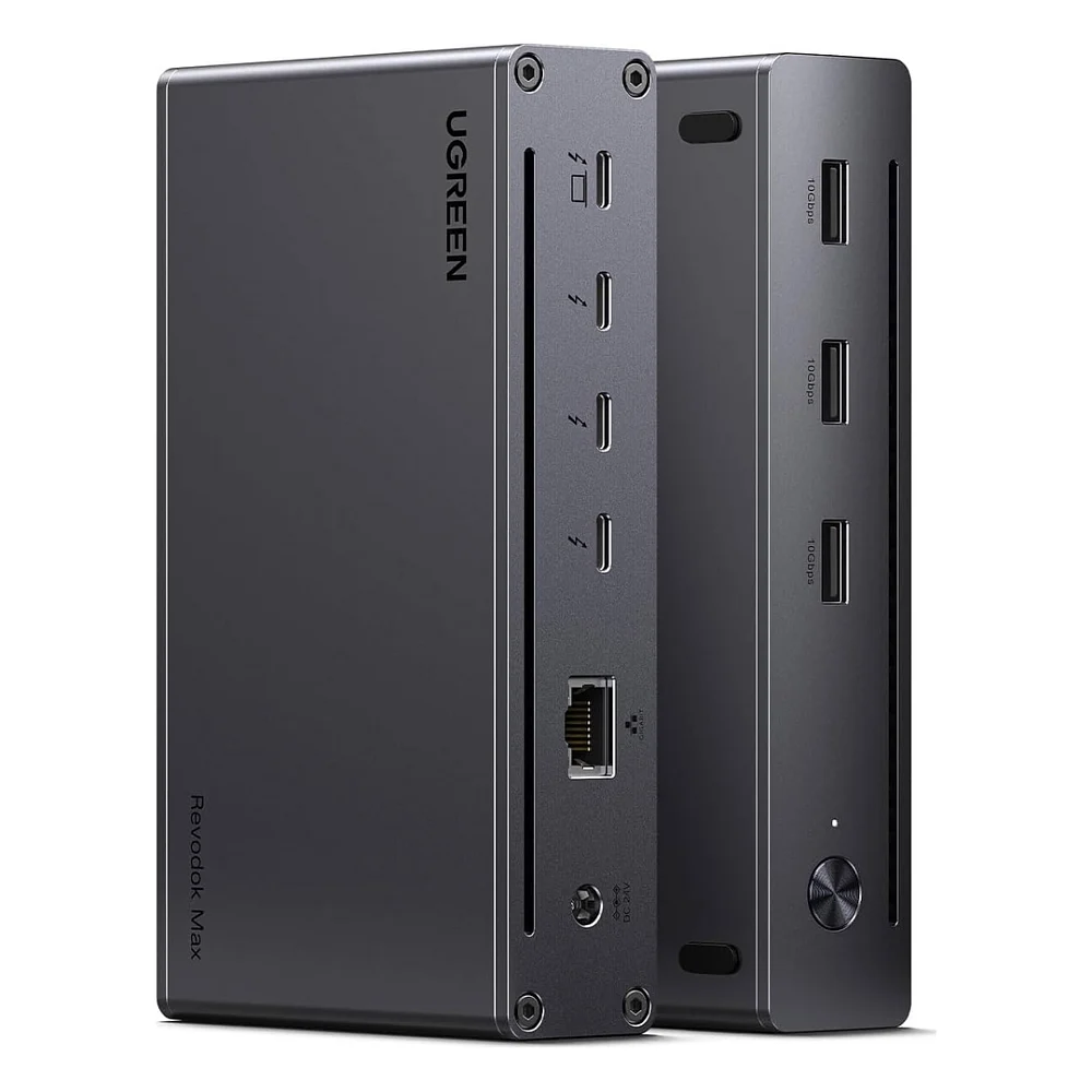 Док-станція Ugreen U708 ARevodok Max 8-in-1 3xTh.4/3xUSBA 3.2/RJ45 Gigabit/140W (25053EU)