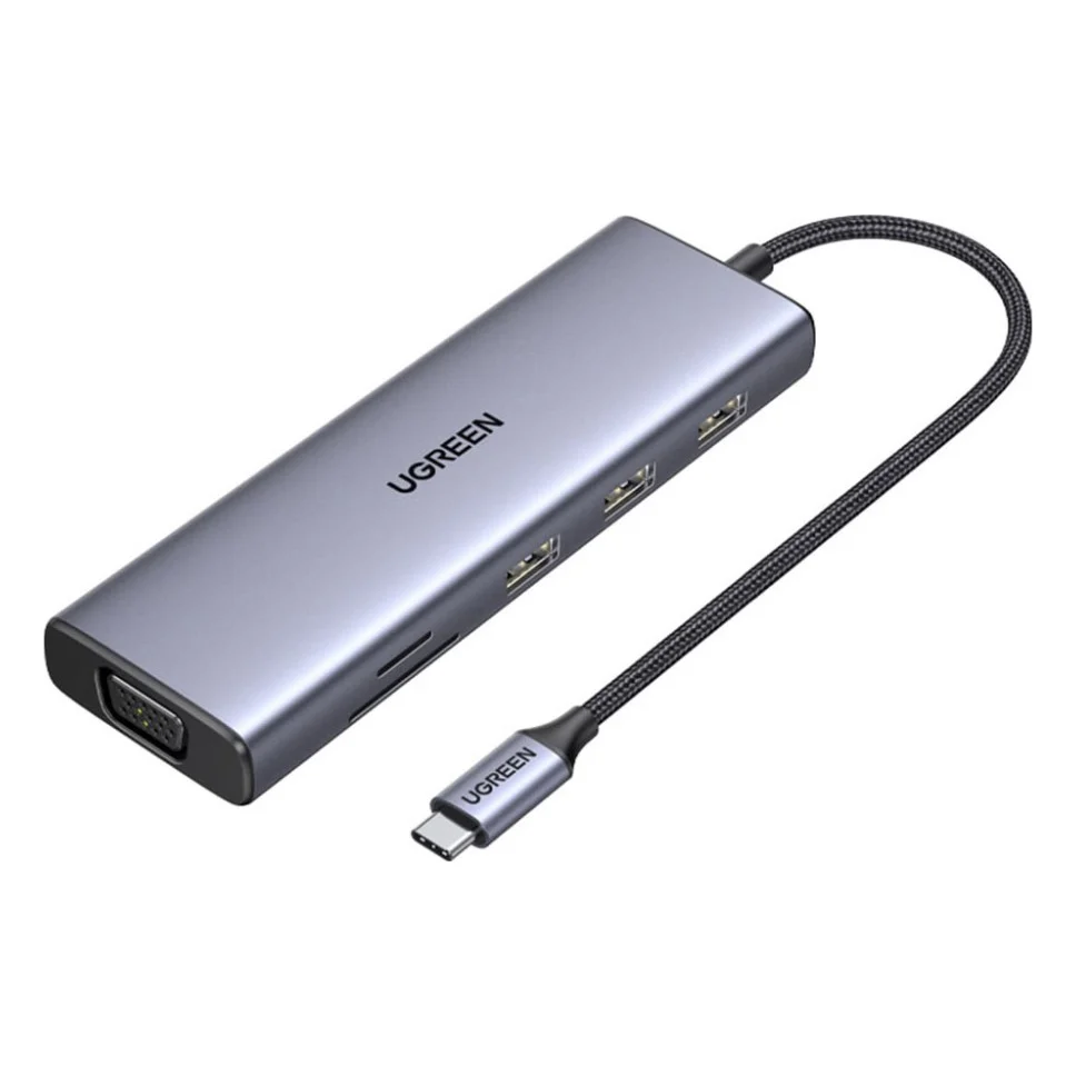 Концентратор Ugreen USB-C CM498 9-in-1 Hub Space Gray (15600)