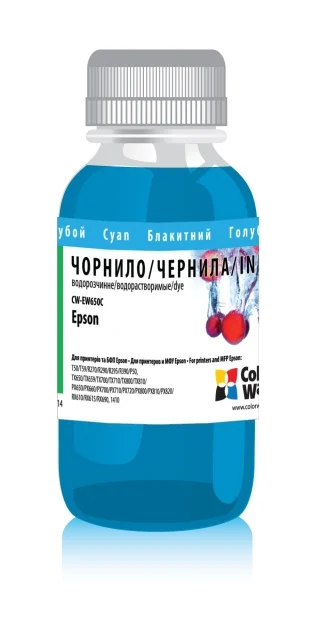 Чорнило ColorWay Epson SP R270/290 RX500 TX650 100мл Cyan (CW-EW650C01)