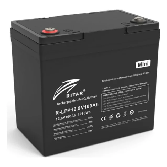 Батарея LiFePo4 Ritar R-LFP 12.8V 100Ah mini (R-LFP12.8V100AH-mini)