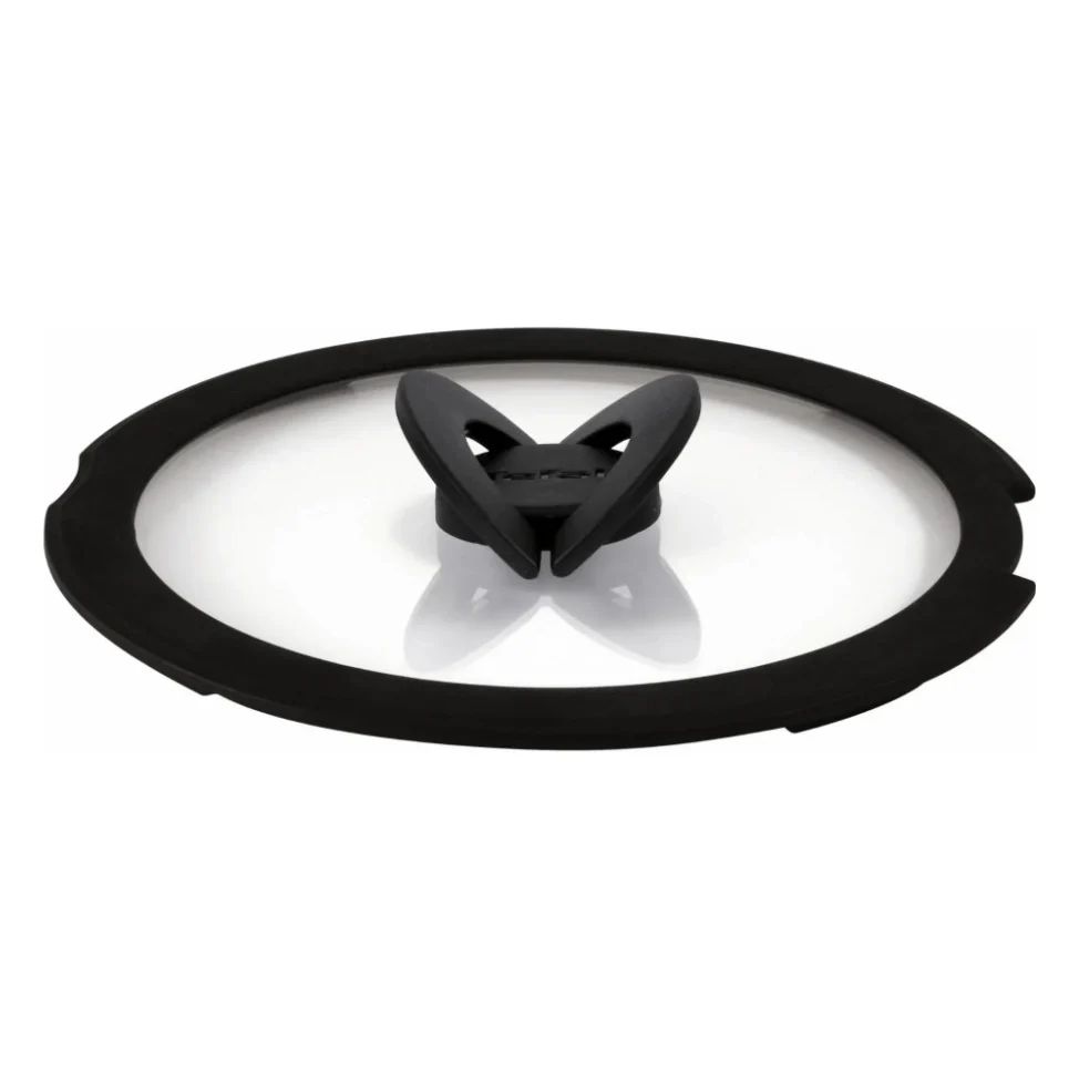 Кришка для посуду Tefal Ingenio 28см, скло, силікон, прозоро-чорний (L9846753)