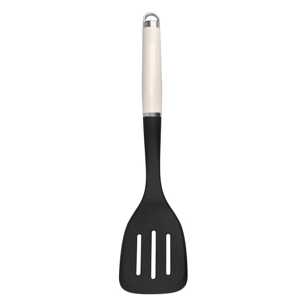 Лопатка кухонна KitchenAid Coreline з прорізами, 35,6 см, кремовий (KAG002OHACE)