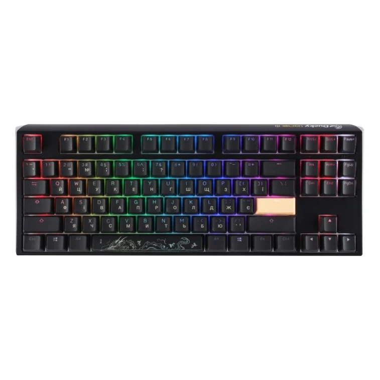 Клавіатура Ducky One 3 TKL Cherry MX Blue RGB UA USB Black (DKON2187ST-CUAPXCLAWSC1)