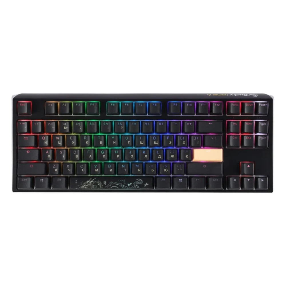 Клавіатура Ducky One 3 TKL Cherry MX Brown RGB UA USB Black (DKON2187ST-BUAPXCLAWSC1)