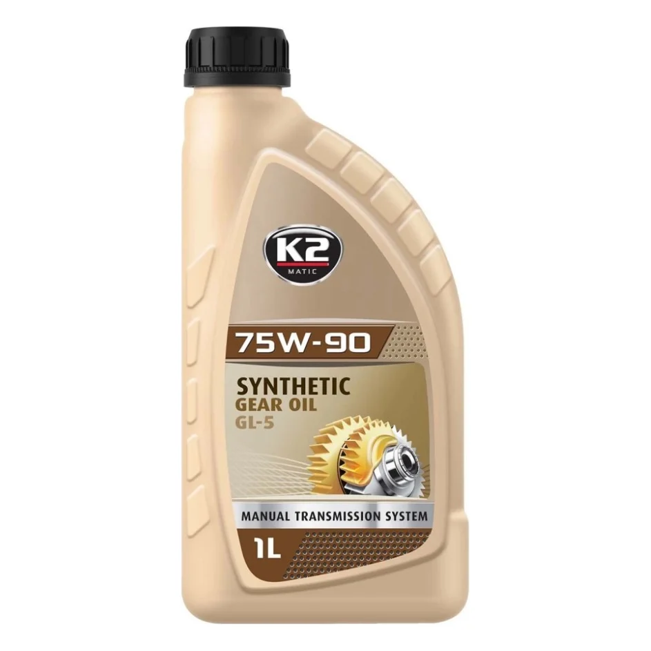 Трансмісійна олива K2 Synthetic Gear Oil GL-5 75W-90 1 л (O5561E)