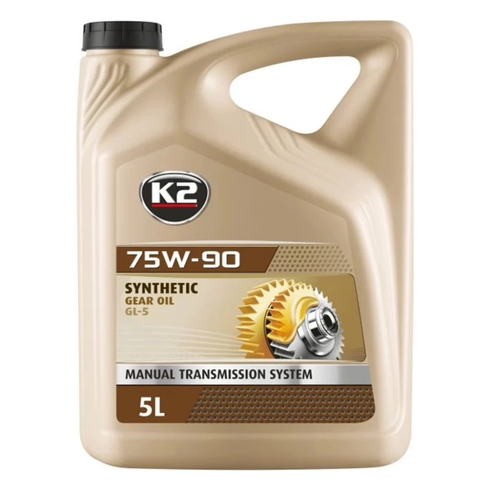 Трансмісійна олива K2 Synthetic Gear Oil GL-5 75W-90 5 л (O5565E)