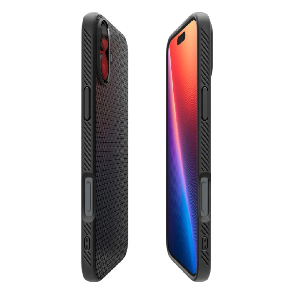 Чохол до мобільного телефона Spigen iPhone 16 Liquid Air Matte Black (ACS08194) — фото 4