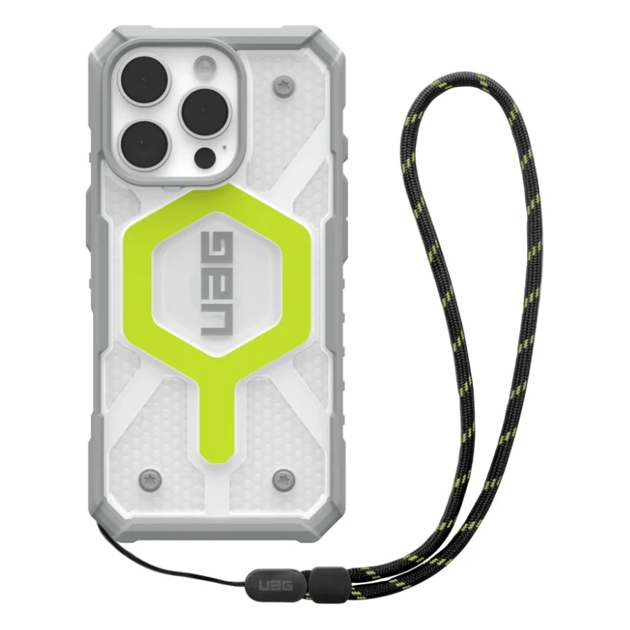 Чохол до мобільного телефона UAG iPhone 16 Pro Pathfinder Clear Magsafe Active Neon Lanyard (1144641BV01)