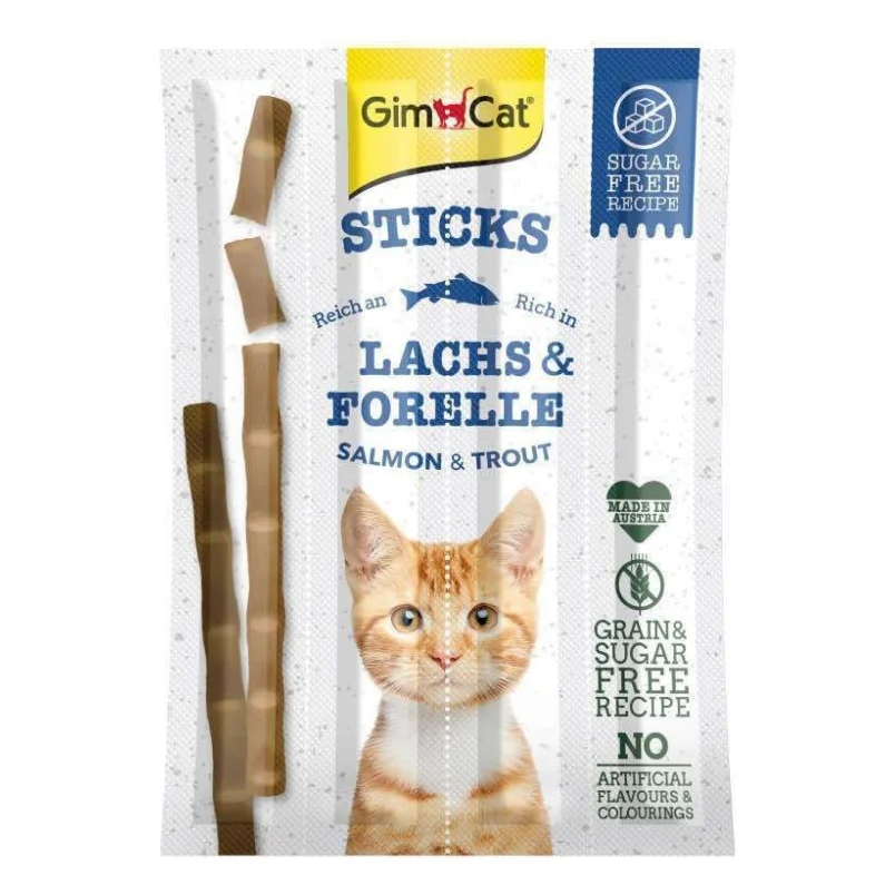Ласощі для котів GimCat Sticks Lanchs&Forelle 4 шт (лосось та форель) (4002064400174)