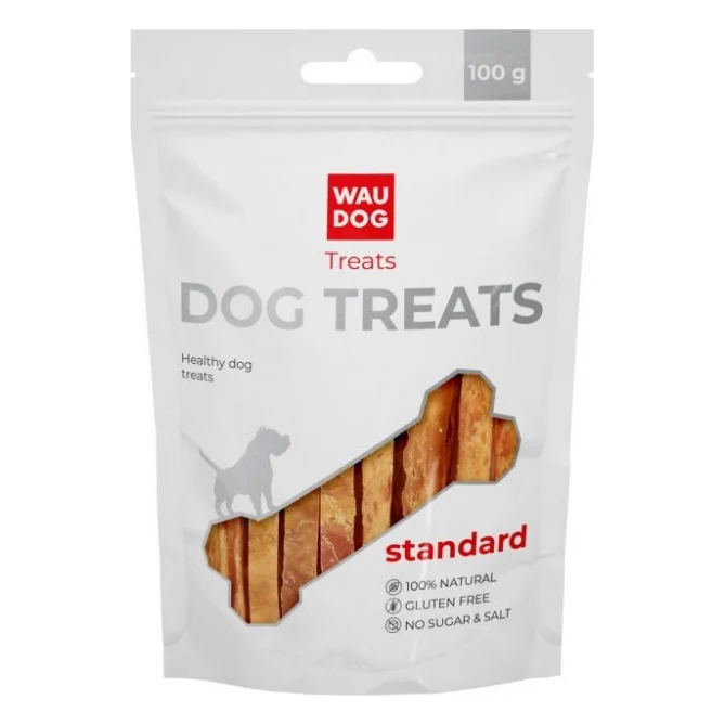 Ласощі для собак WAUDOG Treats Курячі в'ялені смуги 100 г (4447)