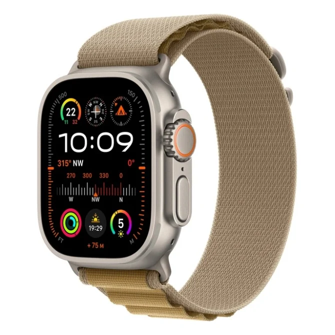 Смарт-годинник Apple Watch Ultra 2 2024 GPS + Cellular 49mm Natural Titanium Case with Tan Alpine Loop - Small (MX4E3UL/A)