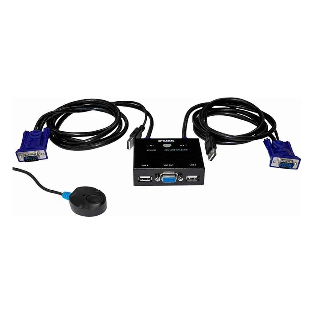 Комутатор KVM D-Link KVM-221
