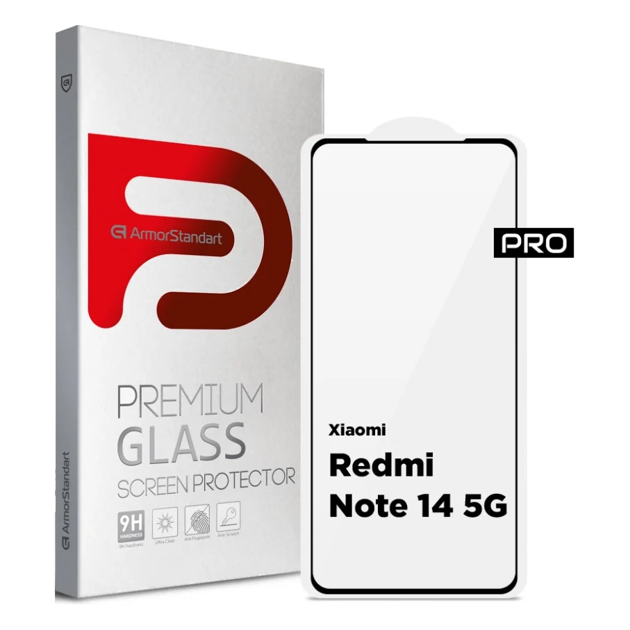 Скло захисне Armorstandart Pro Xiaomi Redmi Note 14 5G Black (ARM83175)