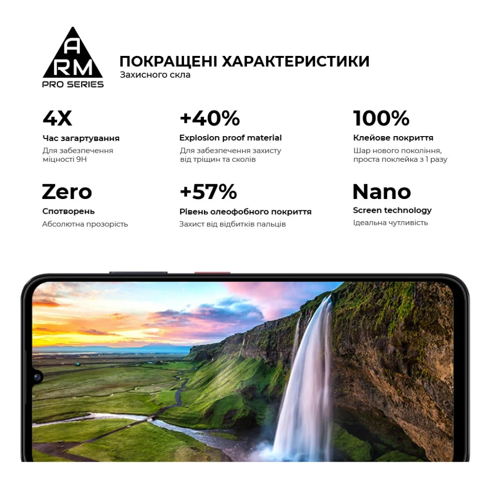 Скло захисне Armorstandart Pro ZTE Blade A35 4G / A55 4G Black (ARM81349) — фото 5