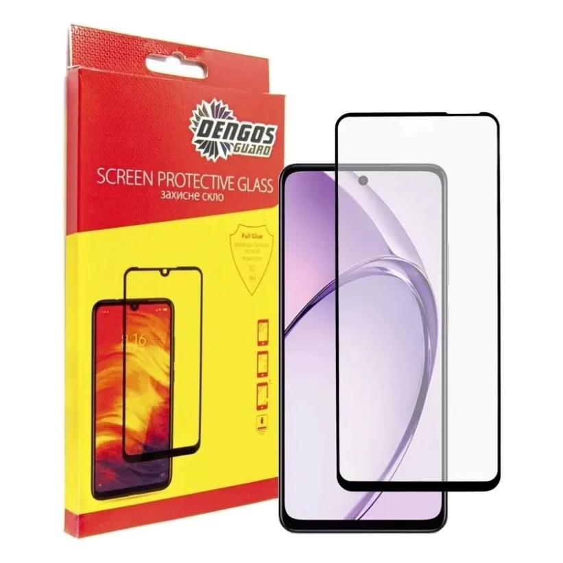 Скло захисне Dengos Full Glue OPPO A3 (black) (TGFG-373)