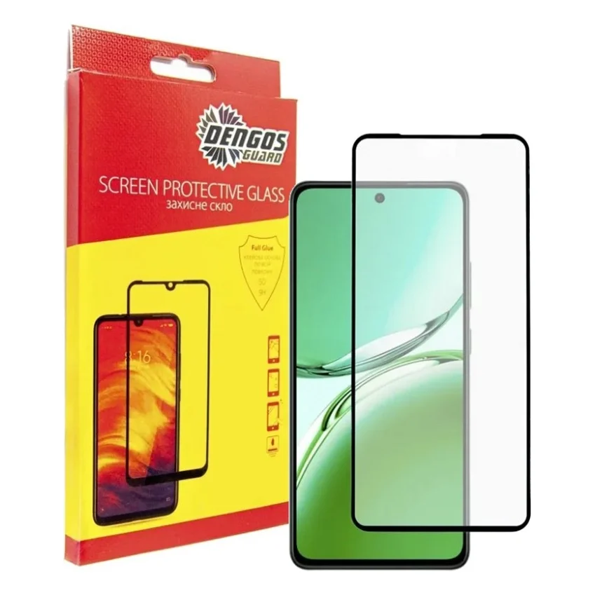 Скло захисне Dengos Full Glue OPPO Reno 12F 4G (black) (TGFG-374)