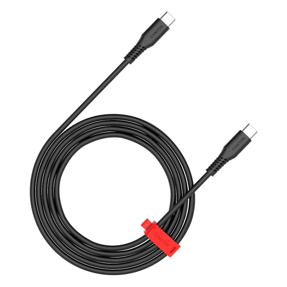 Дата кабель USB-C to USB-C 1.2m CC60SC 60W Black Canyon (CNS-CC60SC12B)