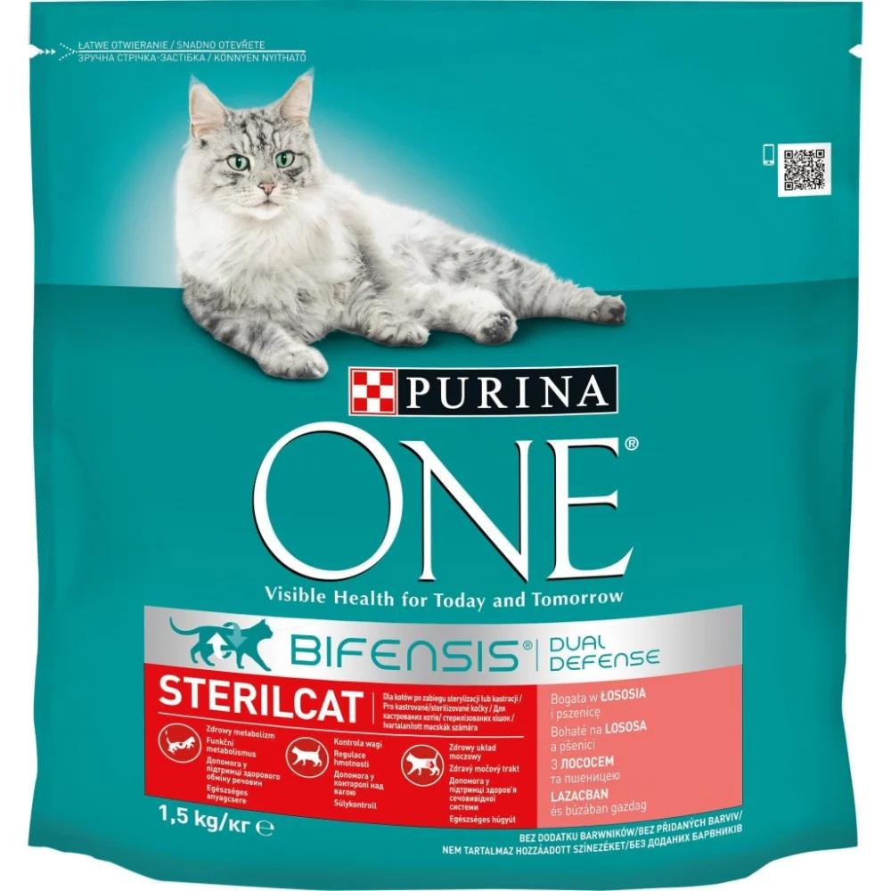 Сухий корм для кішок Purina One Sterilcat Для дорослих котів Після стерилізації З лососем 1.5 кг (8445290070913)