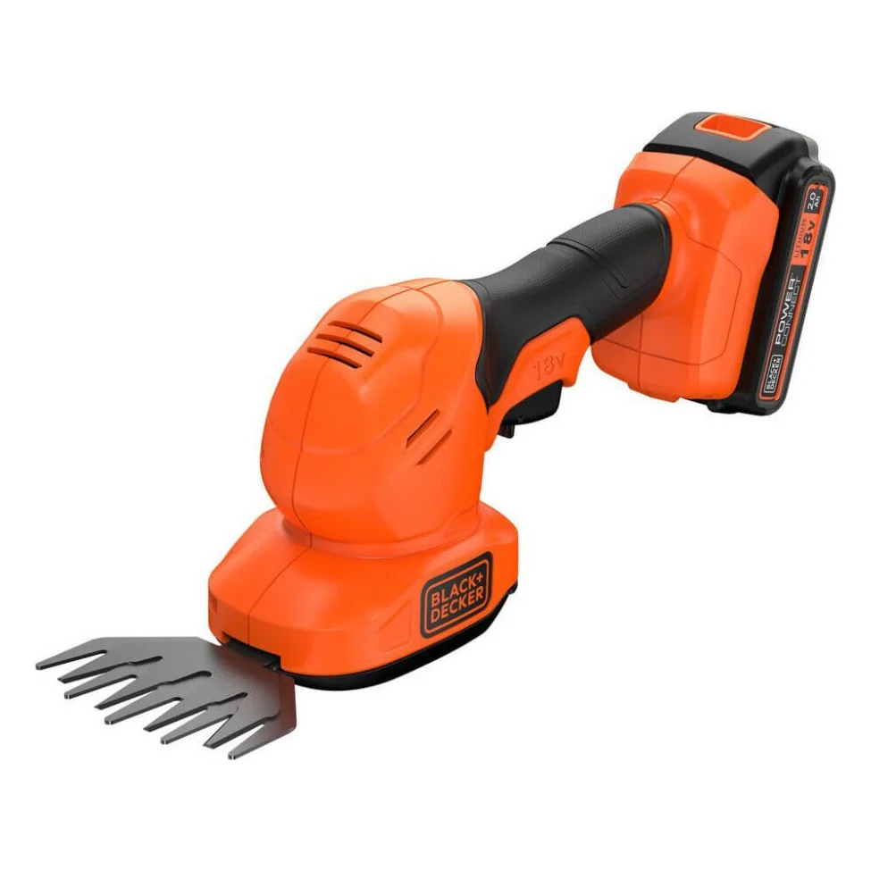 Кущоріз Black&Decker 18 В, 2Ah, насадки- 20 см/8 мм, 10 см/18 мм, (BCSS18D1) — фото 2