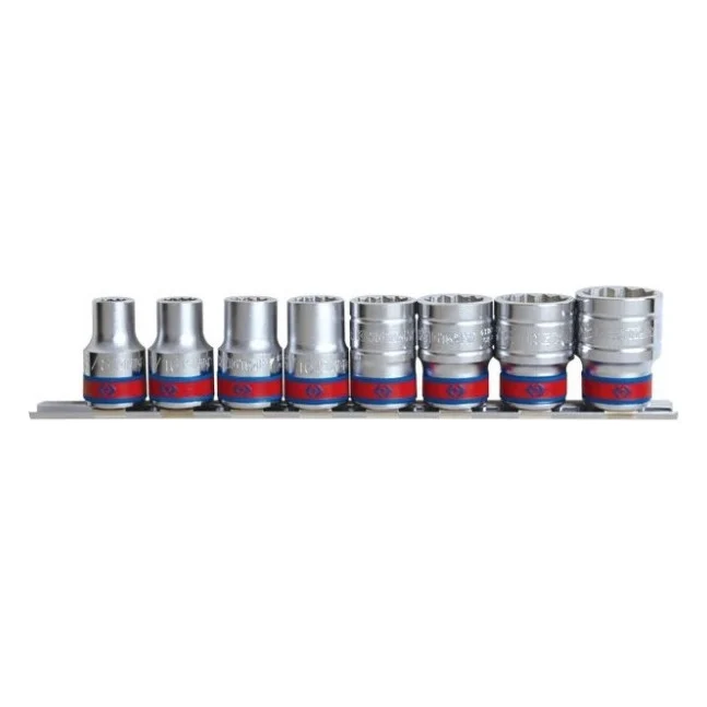 Набір головок KING TONY 1/2", шестигранних, 3/8"-7/8", 8 шт. (4510SR)