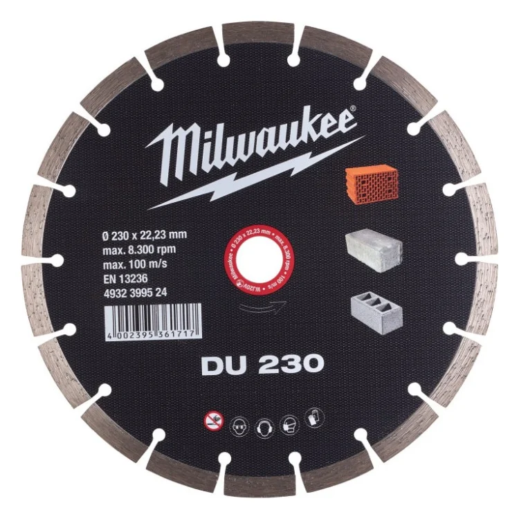 Круг відрізний Milwaukee алмазний DU 230, 230мм (4932399524)
