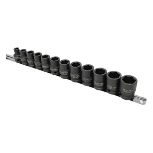 Набір головок Toptul ударних на планці 1/2" 12 шт. 8-22мм (GAAQ1612M)