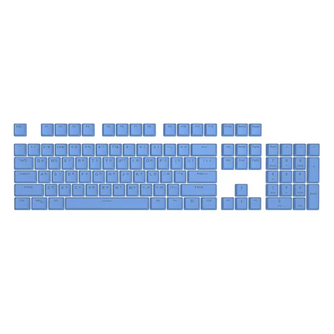 Набір кейкапів HATOR First Ukrainian PBT keycaps UKR/ENG/RU Blue (HTS-138)
