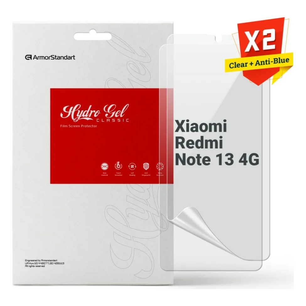 Плівка захисна Armorstandart Kit Clear + Anti-Blue Xiaomi Redmi Note 13 4G (ARM80692)