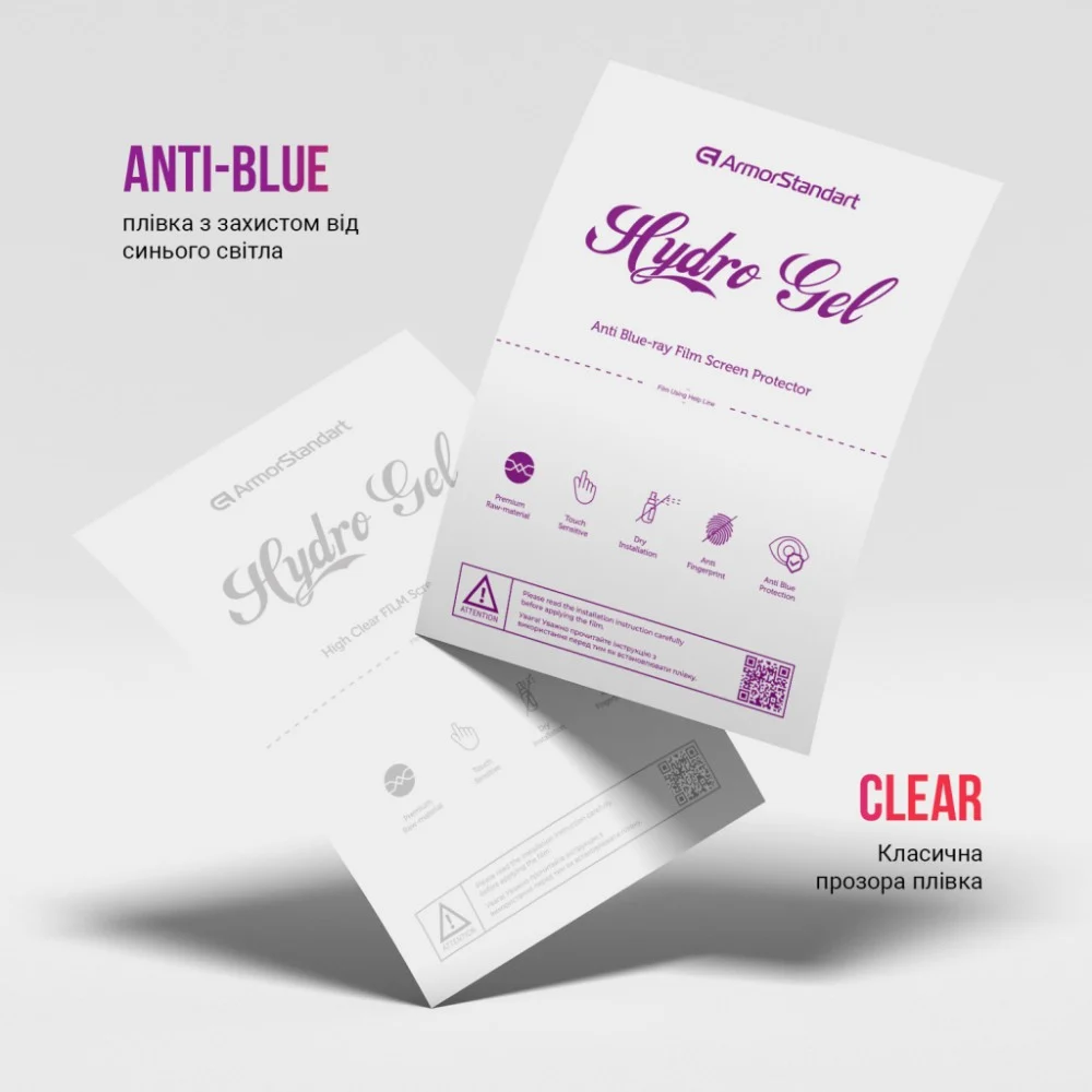 Плівка захисна Armorstandart Kit Clear + Anti-Blue Xiaomi Redmi Note 13 Pro+ 5G (ARM80693) — фото 2