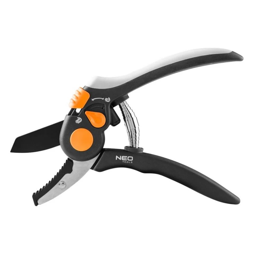 Секатор Neo Tools контактний, d різу 18мм, 200мм, 240г (15-203)