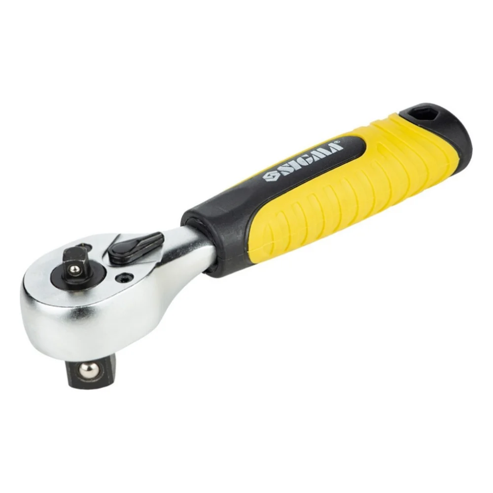 Тріскачка Sigma двостороння укорочена 1/4"-1/2" 145мм 72T CrV (6050251)