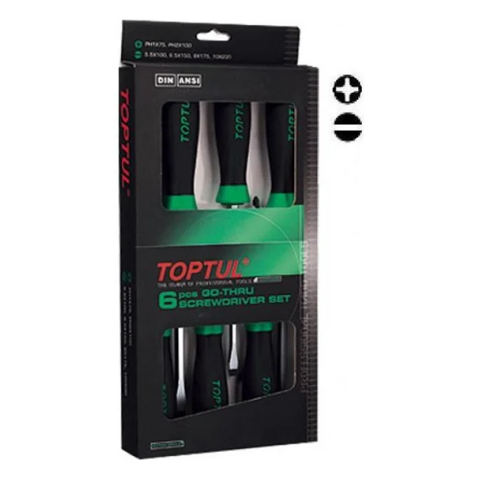Набір викруток Toptul ударних (з шестигранником) 6 шт. (GAAE0605)