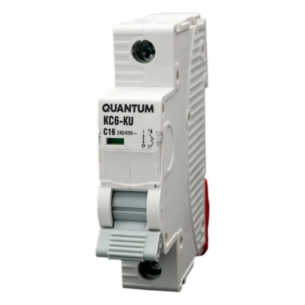 Автоматичний вимикач Quantum 1п С 16A MCB 6kA (2704 / KC6-K/ C/1P/16A-6k)