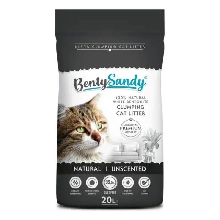 Наповнювач для туалету Benty Sandy Natural/Unscented без запаху 20 л/17.2 кг (BS-20001)