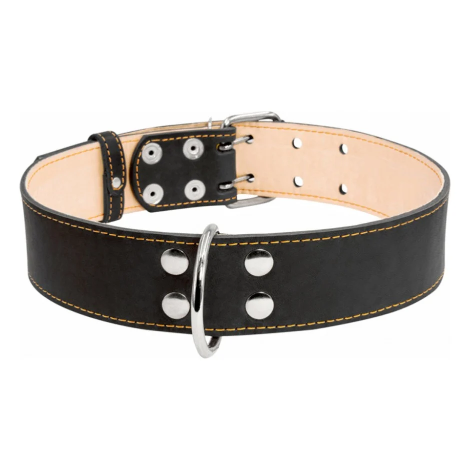 Нашийник для тварин Collar подвійний 45 мм 56-68 см чорний (03591)