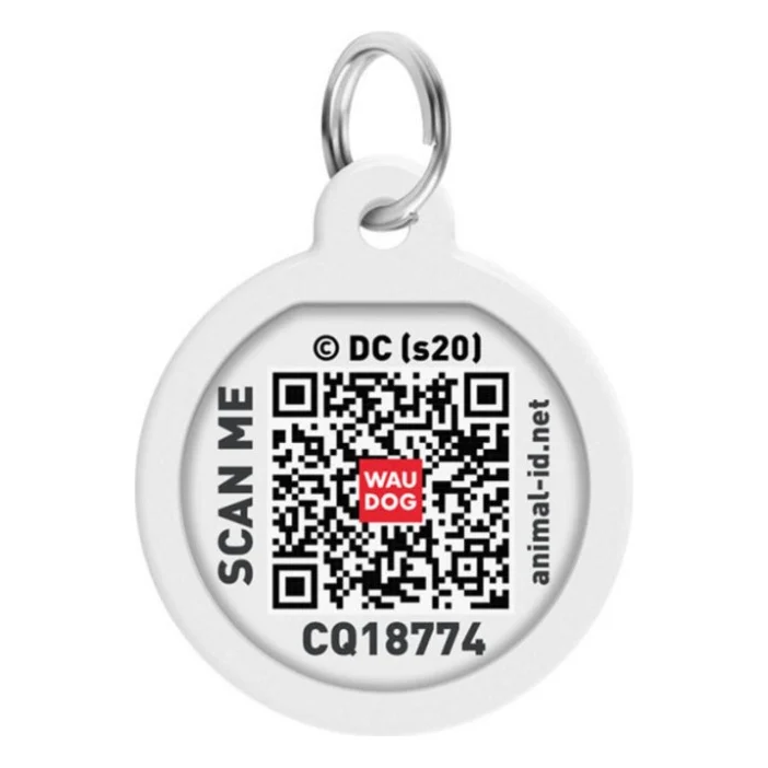 Адресник для тварин WAUDOG Smart ID з QR паспортом "Супермен Америка" коло 25 мм (0625-1010uk) — фото 3