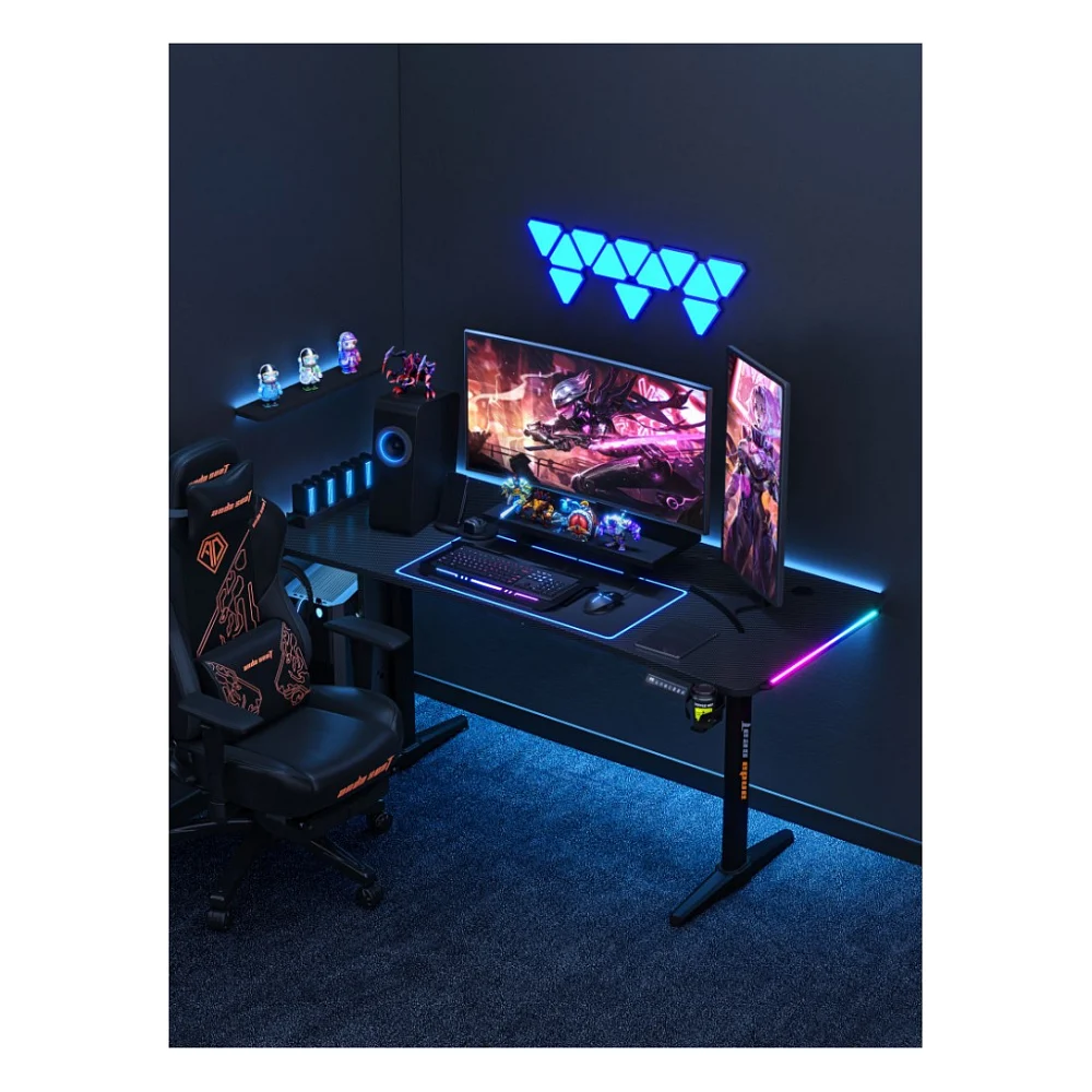 Комп'ютерний стіл Anda Seat Terminator RGB Black (AD-D-DD1-1600L-01-B) — фото 12