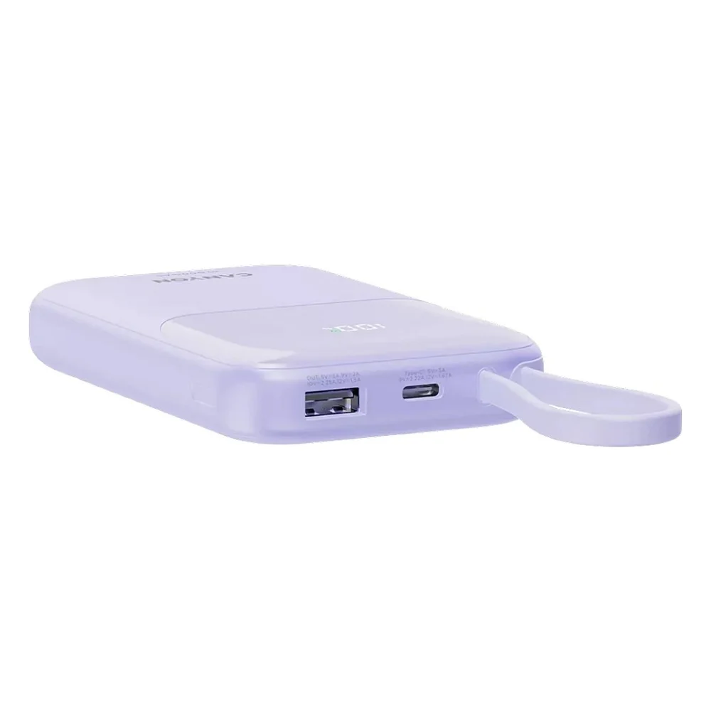 Батарея універсальна Canyon 10000mAh OnPower 101 PD/22.5W built-in cable Purple (CNS-CPB101PU) — фото 5