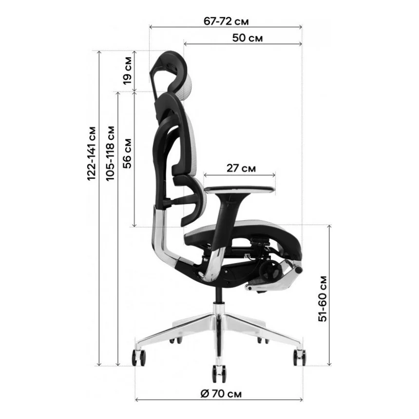 Офісне крісло GT Racer X-702L Black (X-702L Black (W-61)) — фото 10