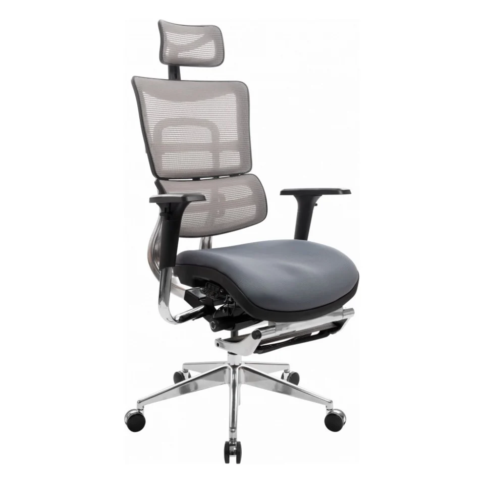Офісне крісло GT Racer X-802L Bright Gray (X-802L Bright Gray (W-20 B-40))