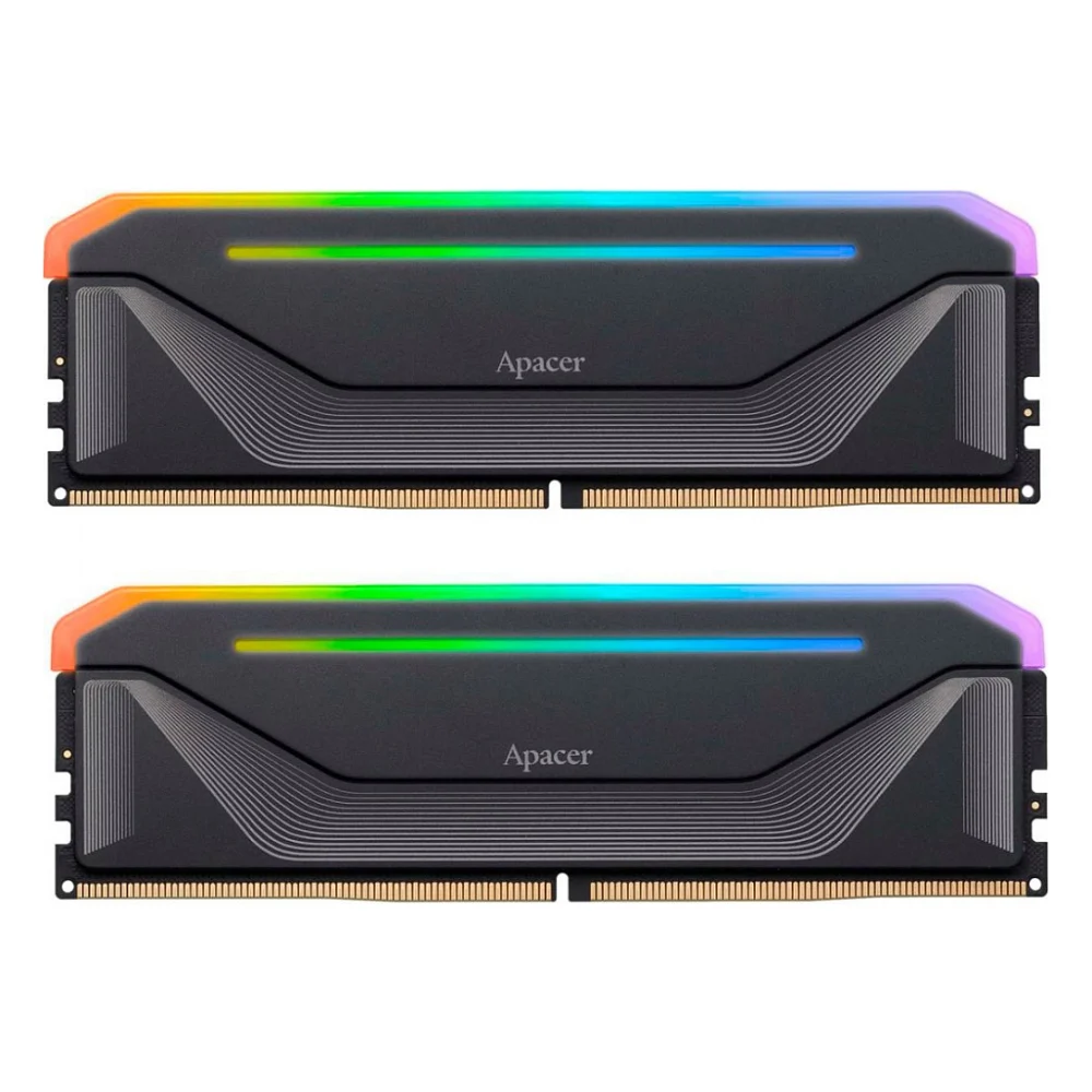 Модуль пам'яті для комп'ютера DDR5 32GB (2x16GB) 5200 MHz NOX RGB Black Apacer (AH5U32G52C522NBAA-2)