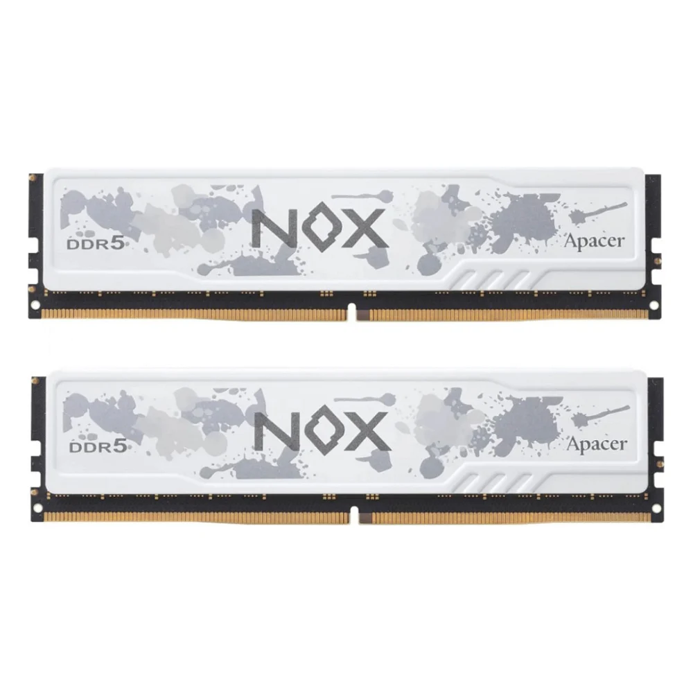 Модуль пам'яті для комп'ютера DDR5 32GB (2x16GB) 5200 MHz NOX White Apacer (AH5U32G52C522MWAA-2)
