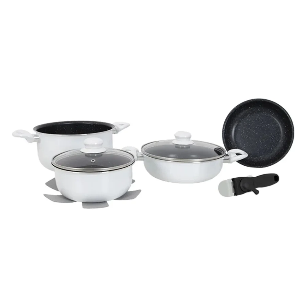 Набір посуду Gimex Cookware Set induction 7 предметів White (6977221)