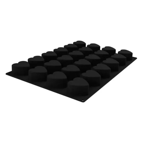 Форма для випікання Silikomart 600x400 мм "серце" 78 x 73 h40 мм 24 x 155 мл (SQ086/YL)