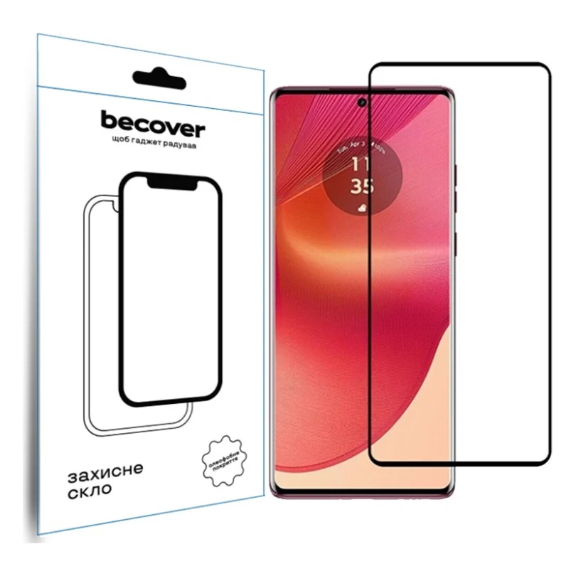 Скло захисне BeCover Motorola Edge 50 Fusion Black (712344)